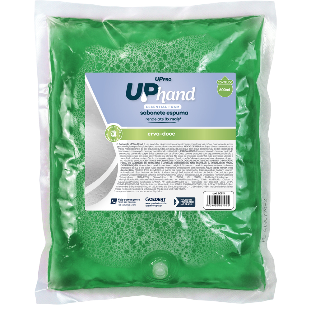 Sabonete Refil Espuma Bag Erva Doce Up Hand  - Unidade