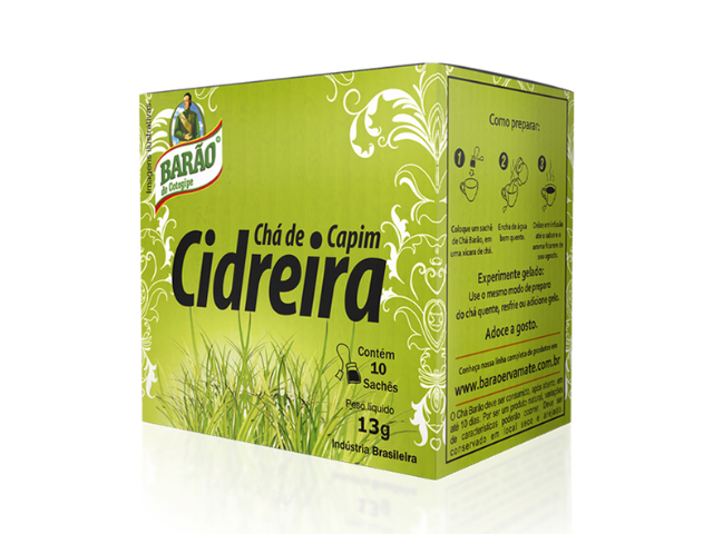 Chá Barão Cidreira 13gr - Cx C/10 Saches