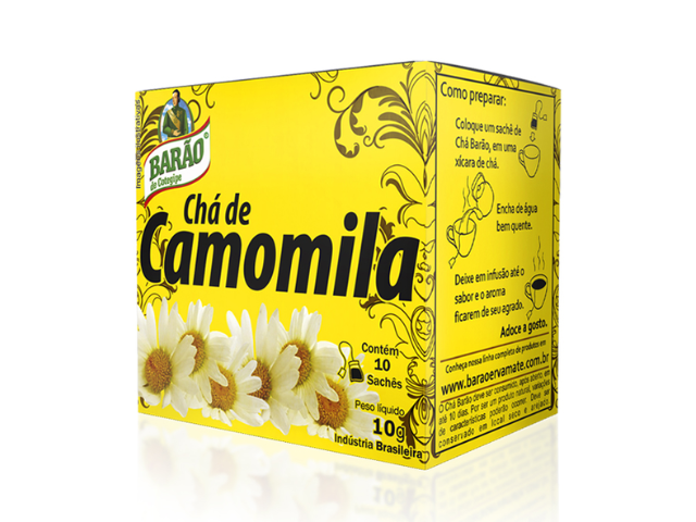 Chá Barão Camomila 10gr - Cx C/10 Saches
