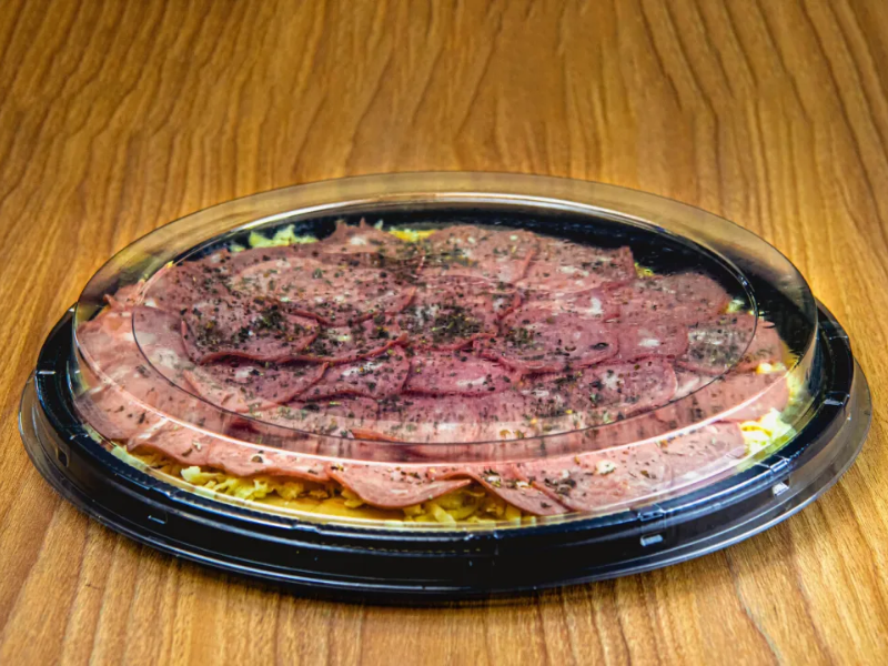 H60 - Rasa Pizza com Tampa Fundo Preto 30cm Hiperpack - Caixa com 50 Unidades  