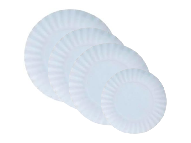 R7 - Prato Papel Pinho Branco (33cm Total)
