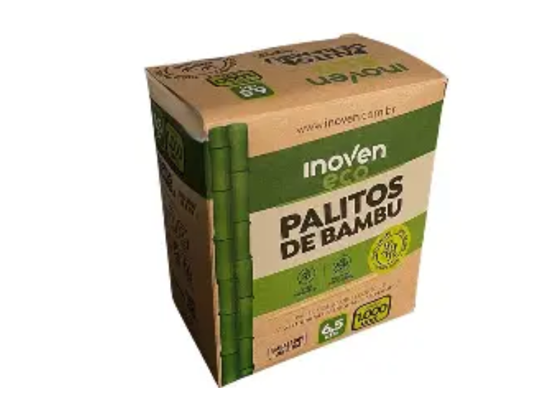 Palito Bambu Sache Embalagem Individual  - Caixa com 1000 Unidades