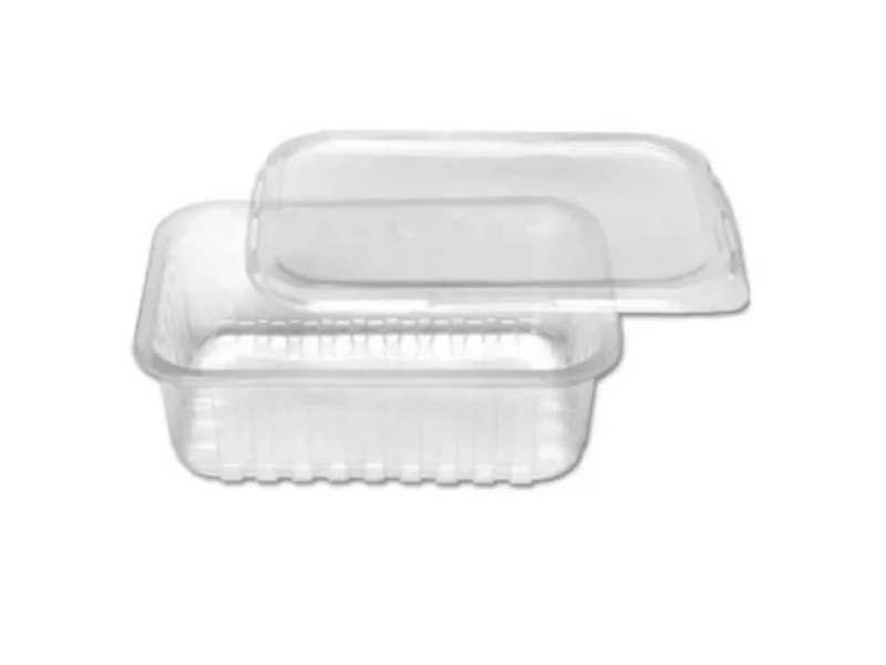 Pote Retangular Kit 500ml  com Tampa Transparente - Cx C/ 144 Unidades