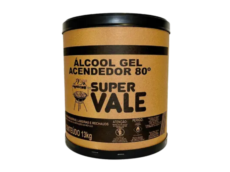 Álcool Gel para Rechaud Queima 80% INPM Supervale - Bombona com 13kg