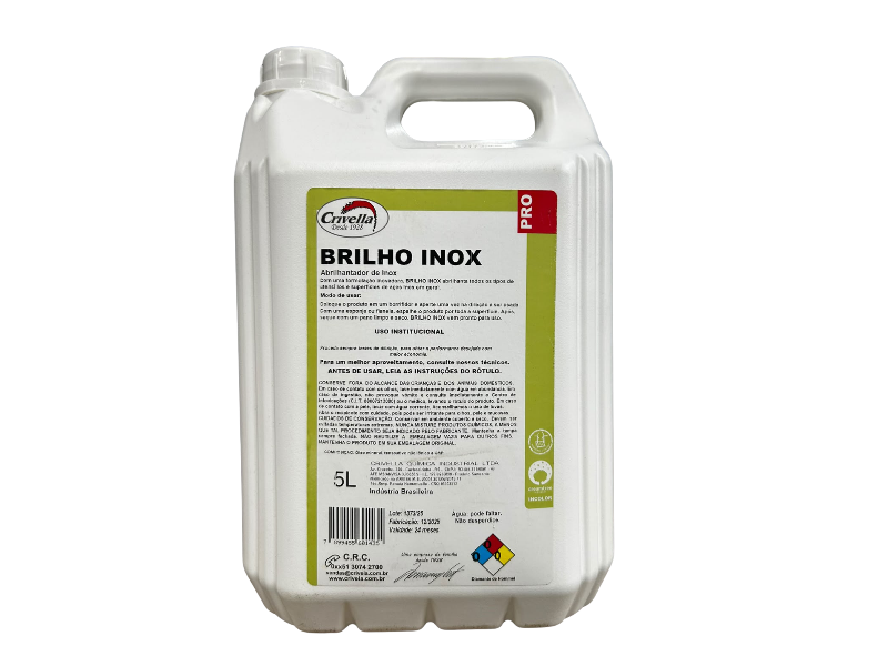 Brilho Inox Abrilhantador Inox Crivela - Bombona com 5l